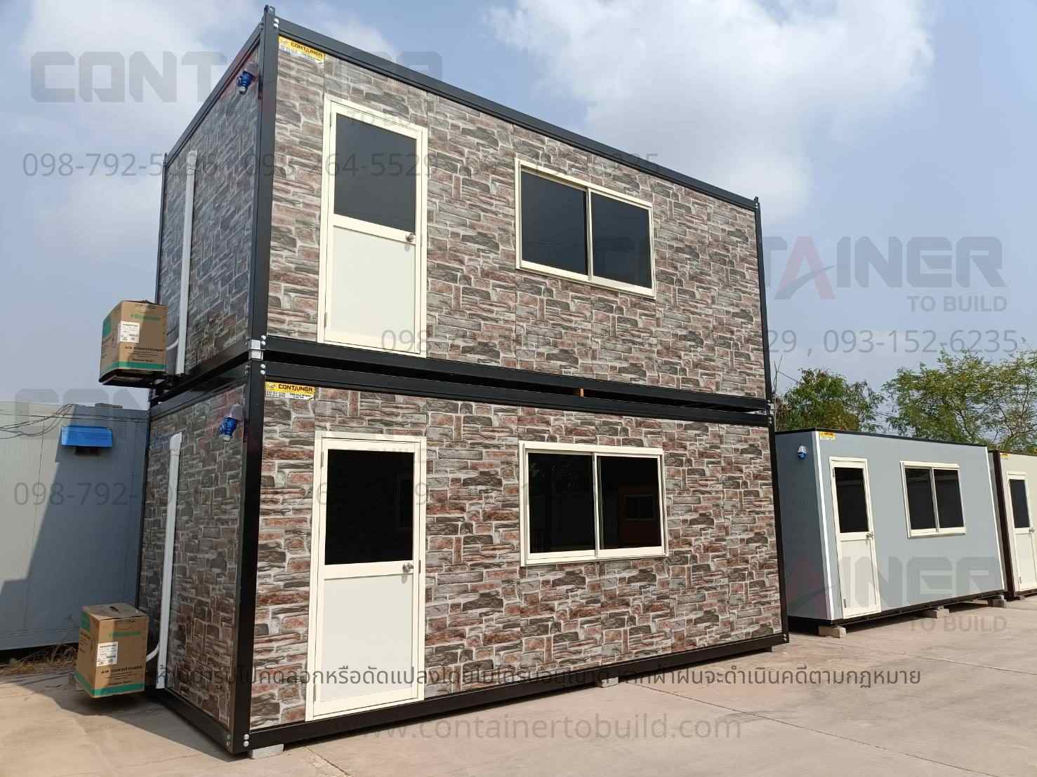 ตู้คอนเทนเนอร์สำนักงาน รุ่นงานดีไซน์สีผนัง